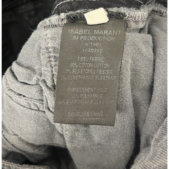 Isabel Marant Etoile Pelona Biker Dark Gray Jeans Grunge Edgy Size FR 36 US 4 - Picture 8 of 8